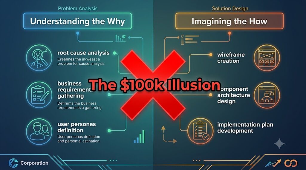 The $100k Illusion: Why Mixing Up Problem Analysis and Solution Design is Killing Your Product Velocity