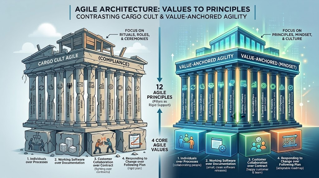 Ajile Architexture Values to Principles-