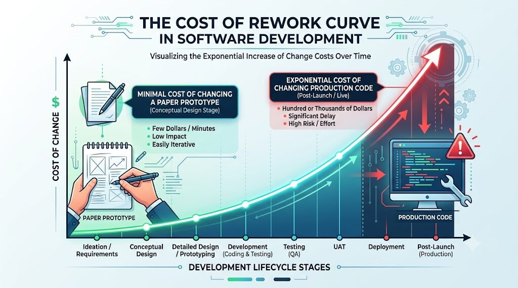 Cost of Rework Curve in Software Development
