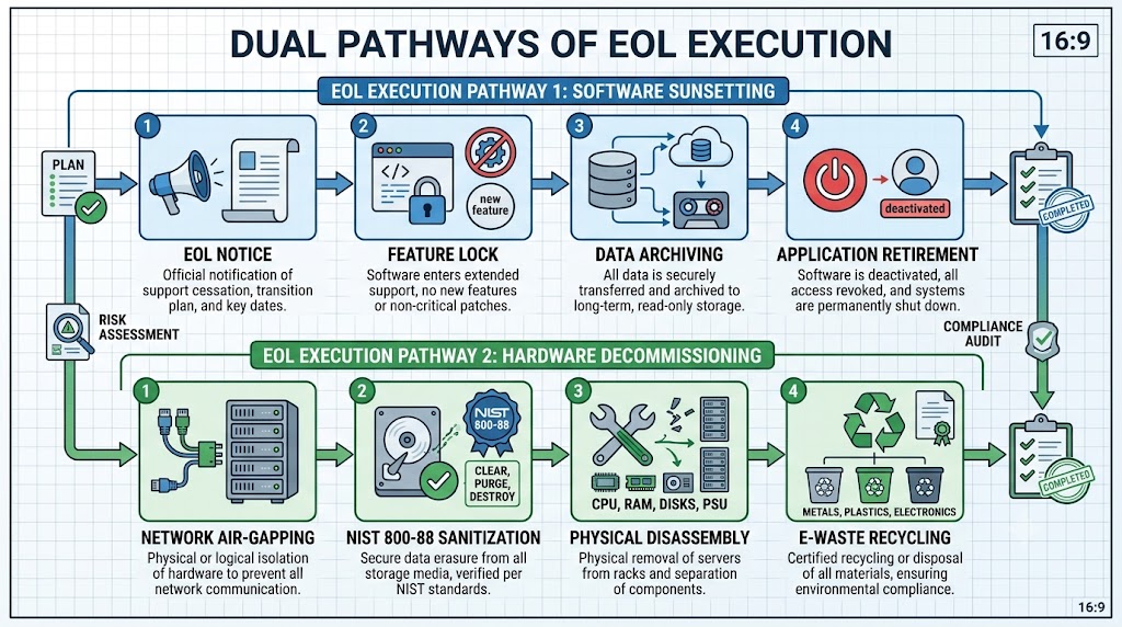Dual pathway of EOL Execution