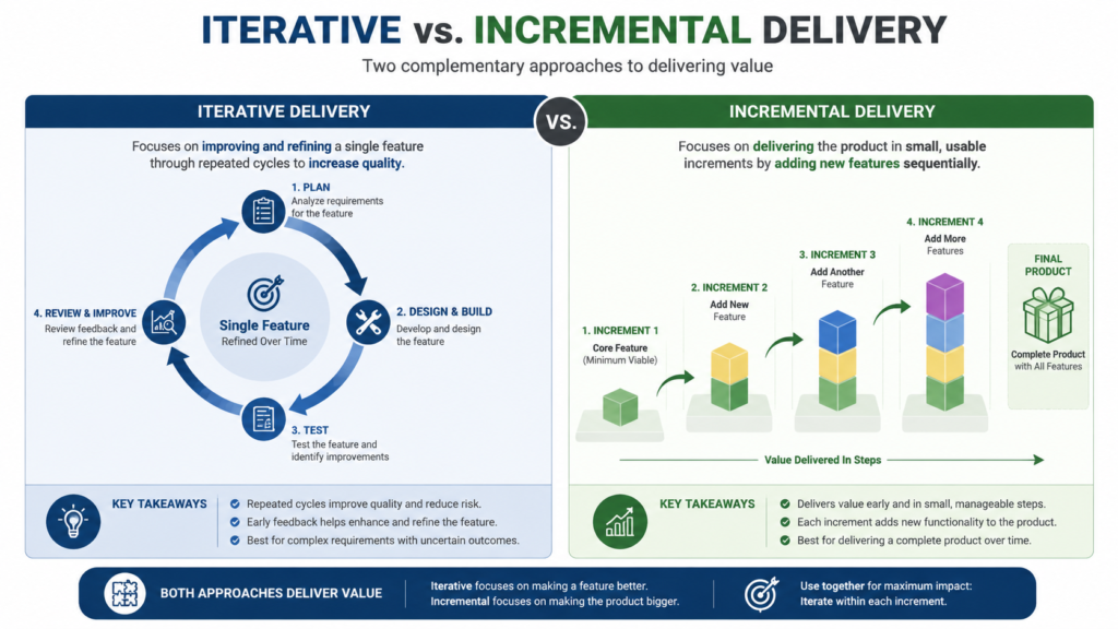 Iterative vs. Incremental Delivery