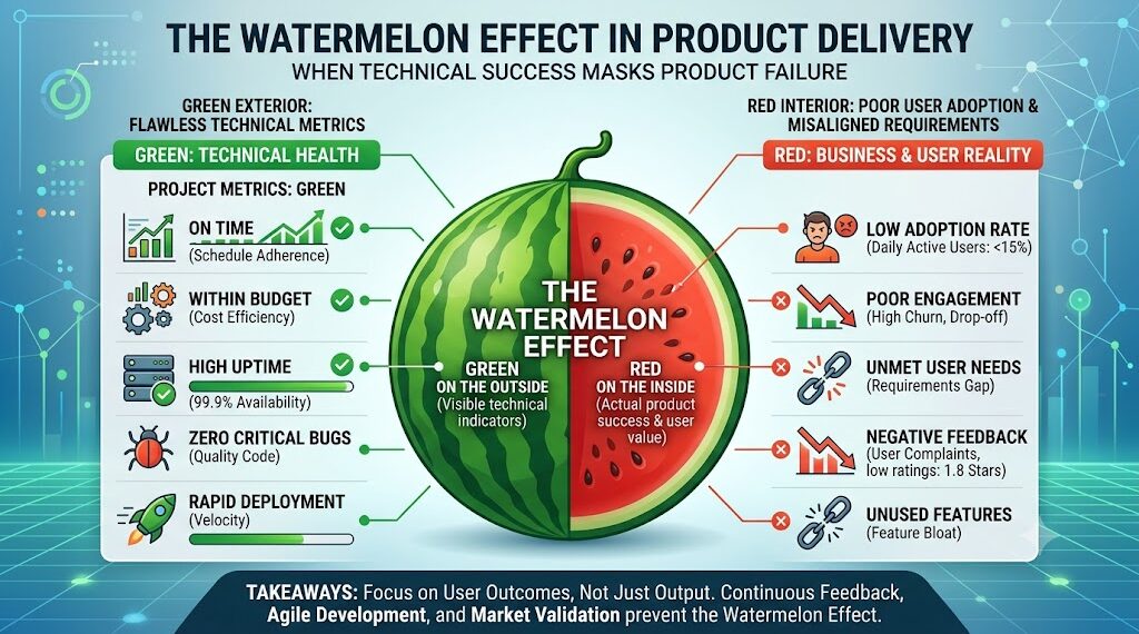 Watermelon Effect in product delivery