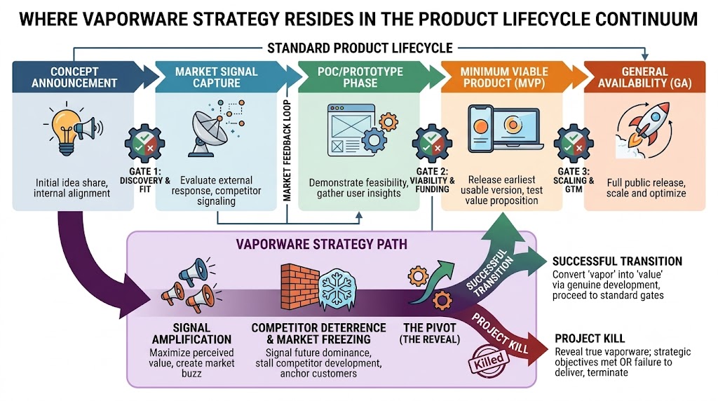 Where Vaporware Strategy Resides in the Product