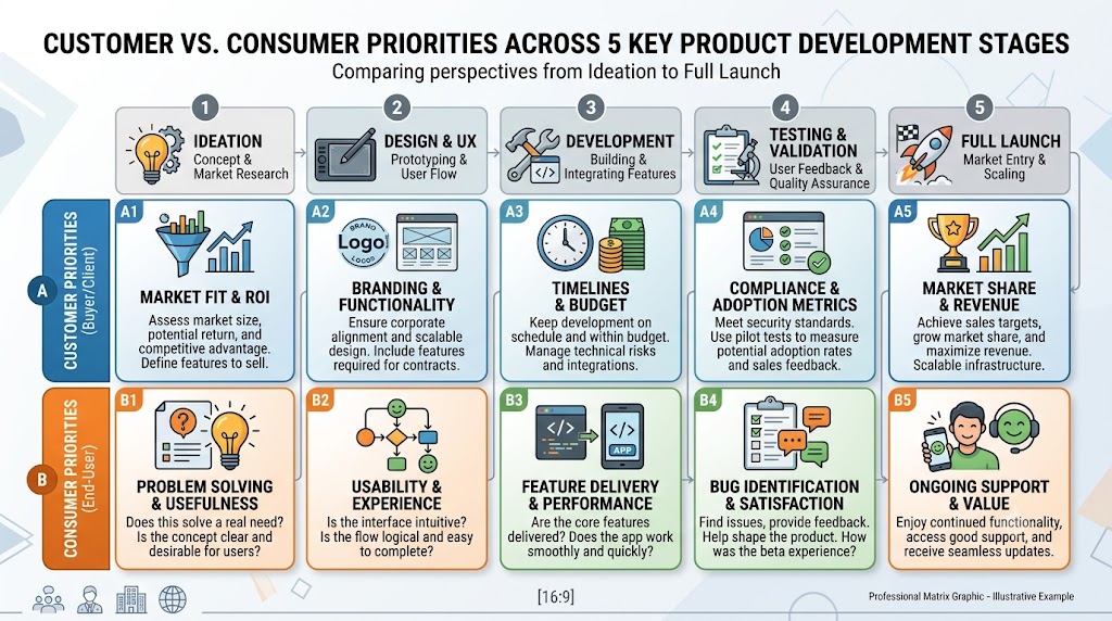 key product development stages