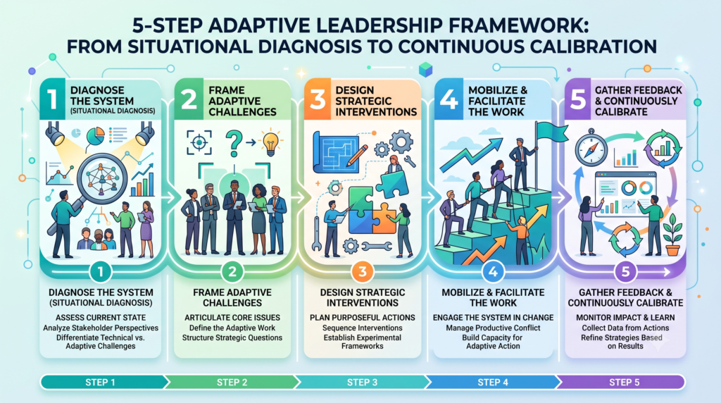 5- Step Adaptive Leadership Framework