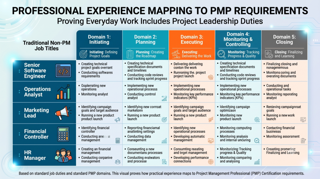 Experience Mapping to PMP requirements