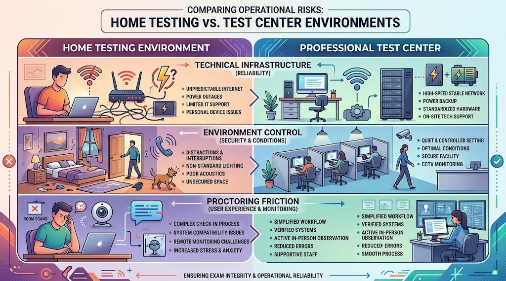 Home Testing VS. Test Center Enviroments