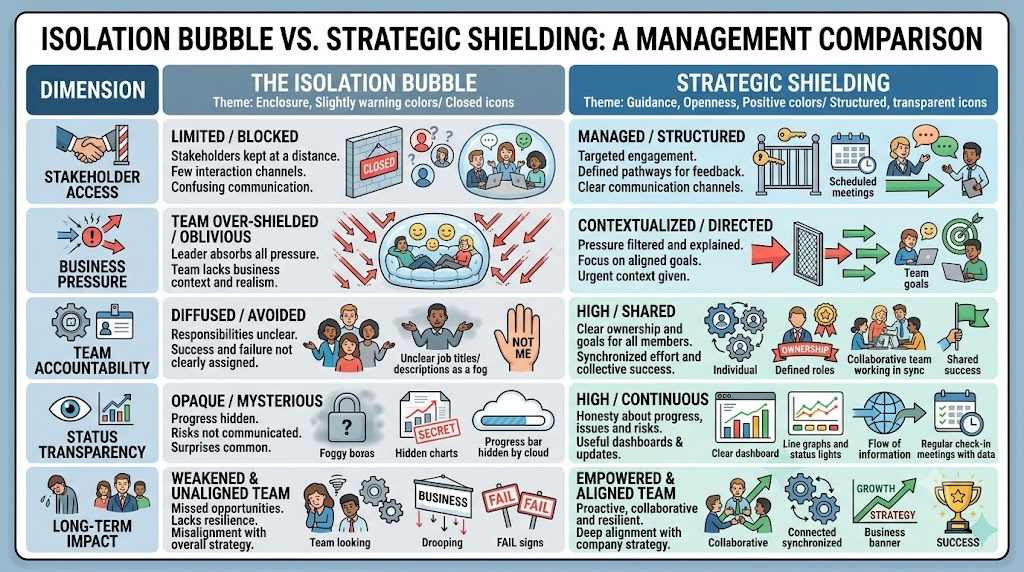 Isolation Bubble versus Strategic Shielding