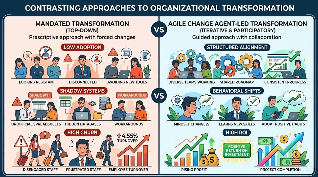 Mandated Transformation Vs Agile change agent