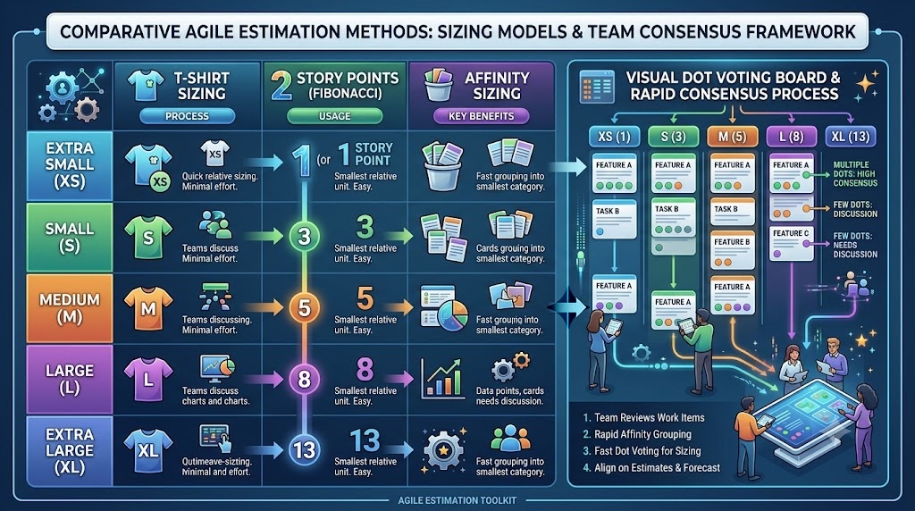 Sizing models and team consensus framework