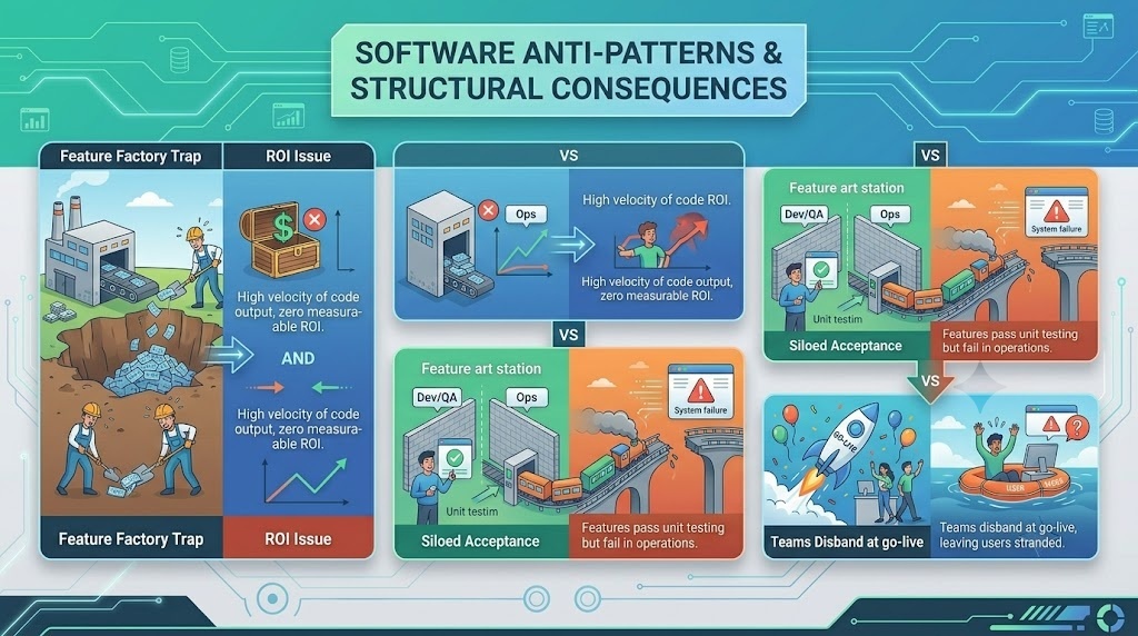 Software anti patterns and structural consequences