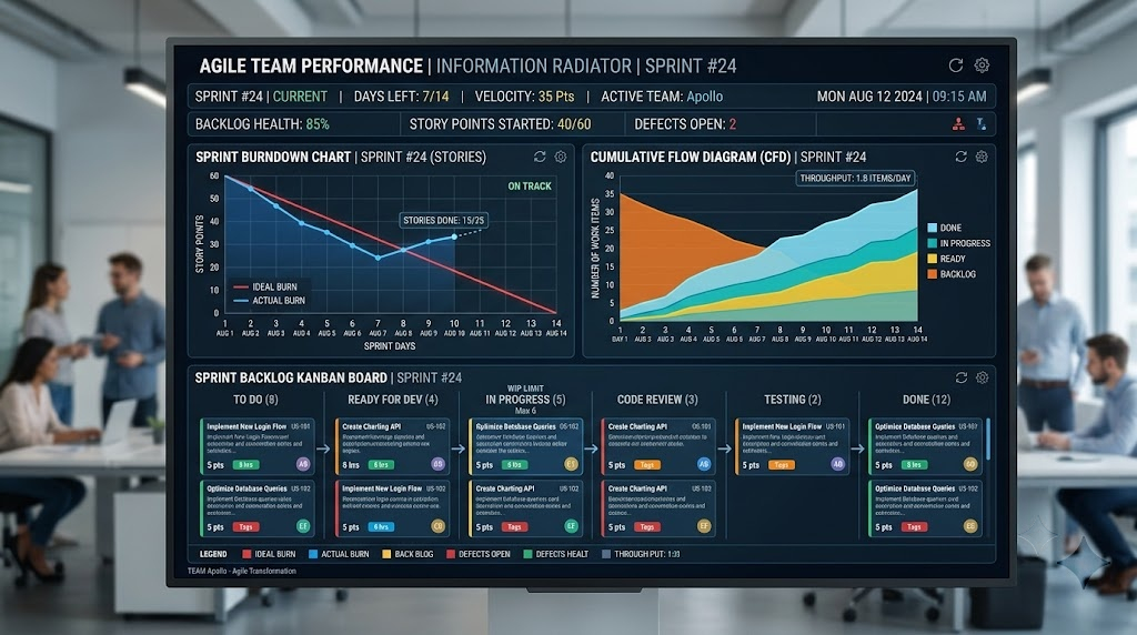 Sprint Backlog Kanban board