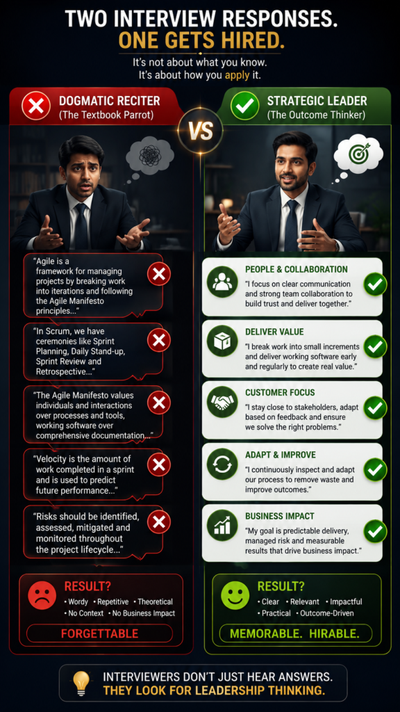 Two Interview Responses one gets Hired
