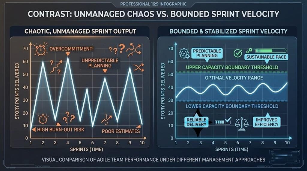 Unmanaged Chaos VS. Bounded Sprint Velocity