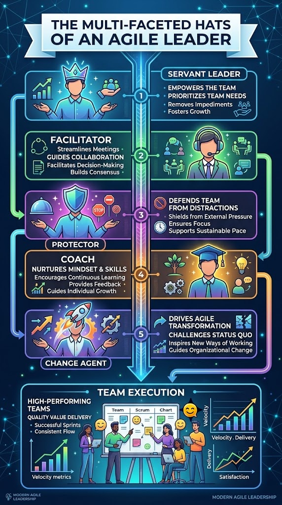 the multi-faceted hats of an Agile Leader