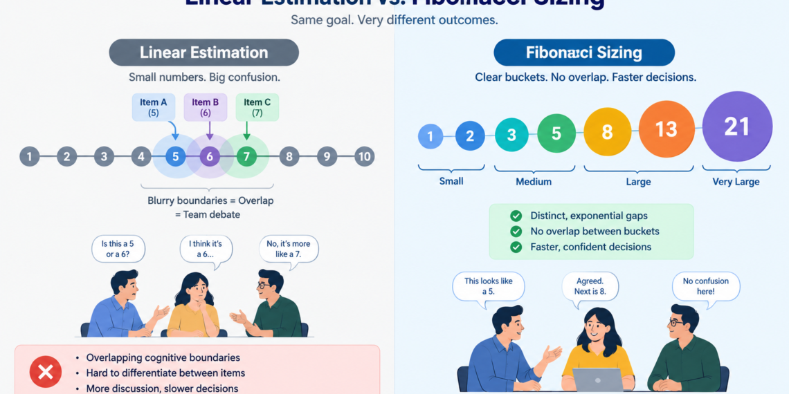 Linear Estimation vs. Fibonacci Sizing