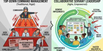 Top-Down Command Management and Collaborative Servant Leadership in Agile