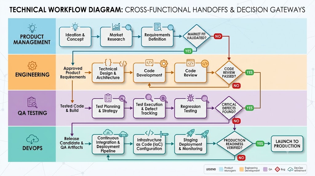 horizontal swimlanes for Product Management
